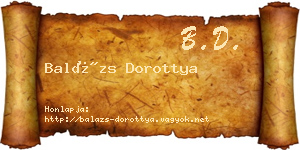 Balázs Dorottya névjegykártya