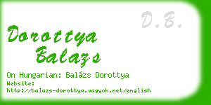 dorottya balazs business card
