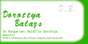 dorottya balazs business card